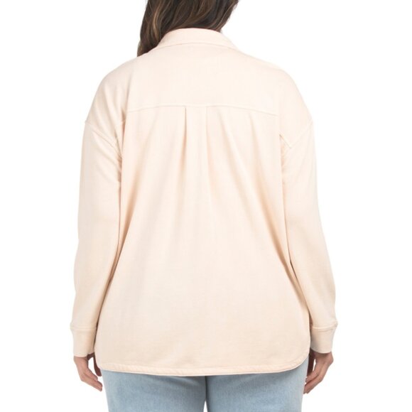 STELLA & GINGER Ivory Plus Relaxed Knit Big Shirt - Picture 2 of 2